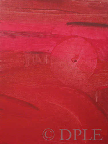 red sun painting by Devin P.L. Edwards