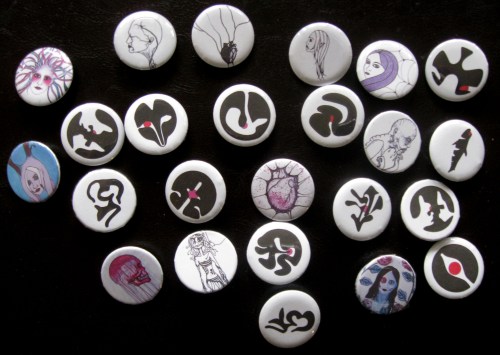 Apple of my Odd Eye art buttons