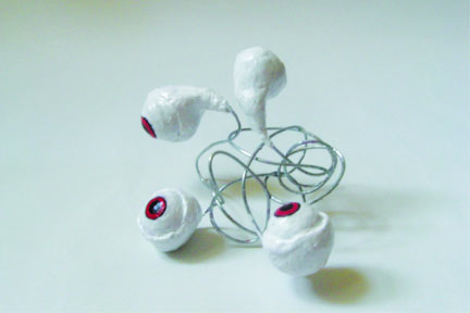 Odd Eye sculpture (albino) - Sarah Y. Varnam