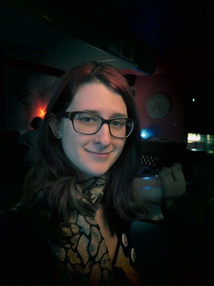 Sarah relaxing after all the prep work.