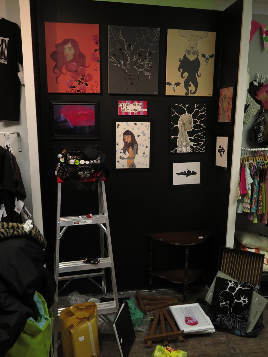 Apple of my Odd Eye's Arts Market stall