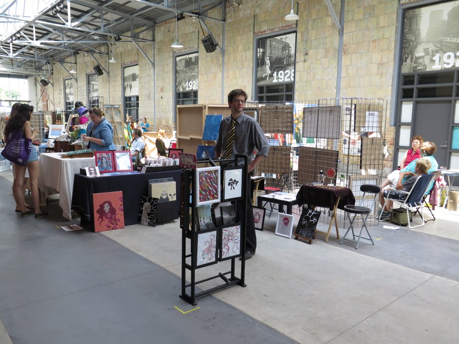 Devin watching the stall