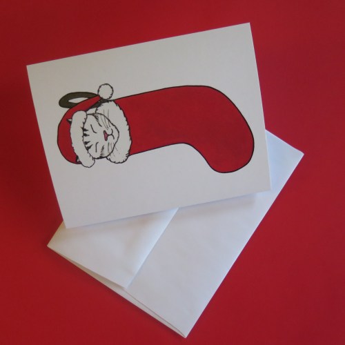 Cat Christmas card